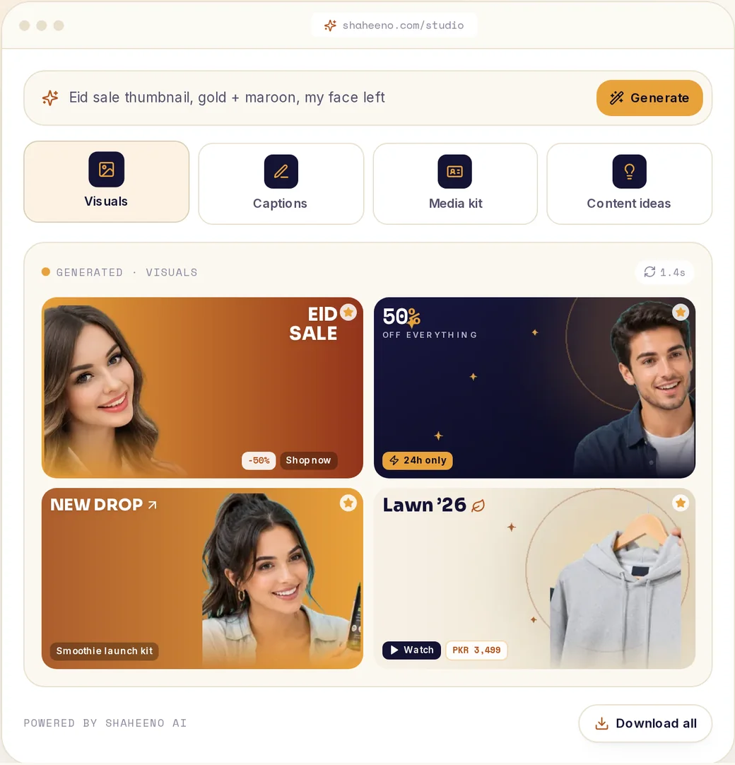 Visuals tab of the Creator AI Studio